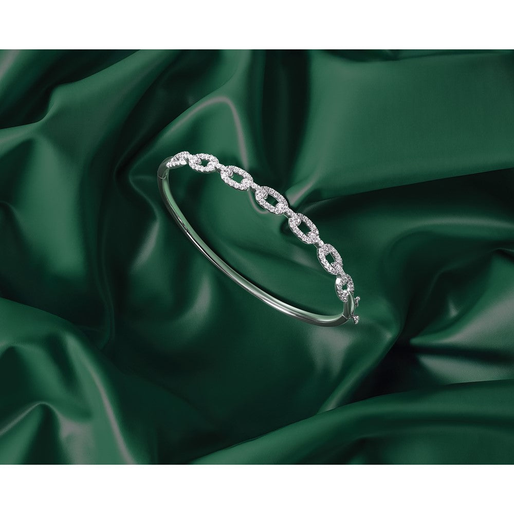 True Origin Lab Grown Diamond VS+ F+ 6.75 in Complete Link Bangle