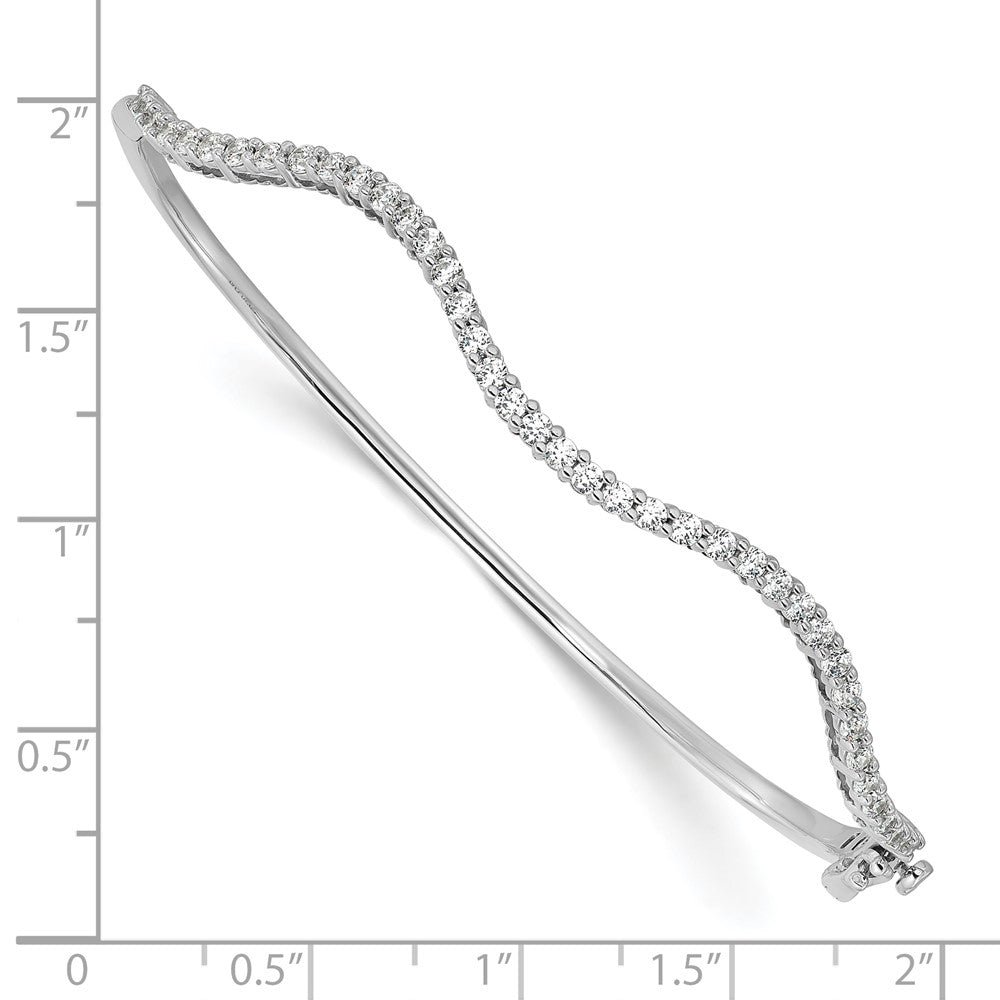 True Origin Lab Grown Diamond VS+ F+ 6.25 in Complete Wavy Bangle