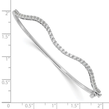 True Origin Lab Grown Diamond VS+ F+ 6.25 in Complete Wavy Bangle
