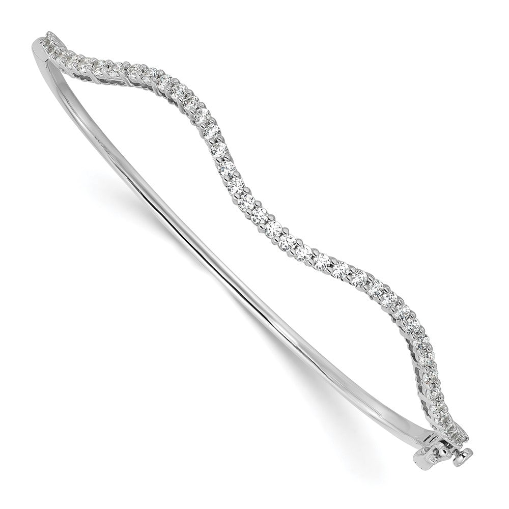True Origin Lab Grown Diamond VS+ F+ 6.25 in Complete Wavy Bangle