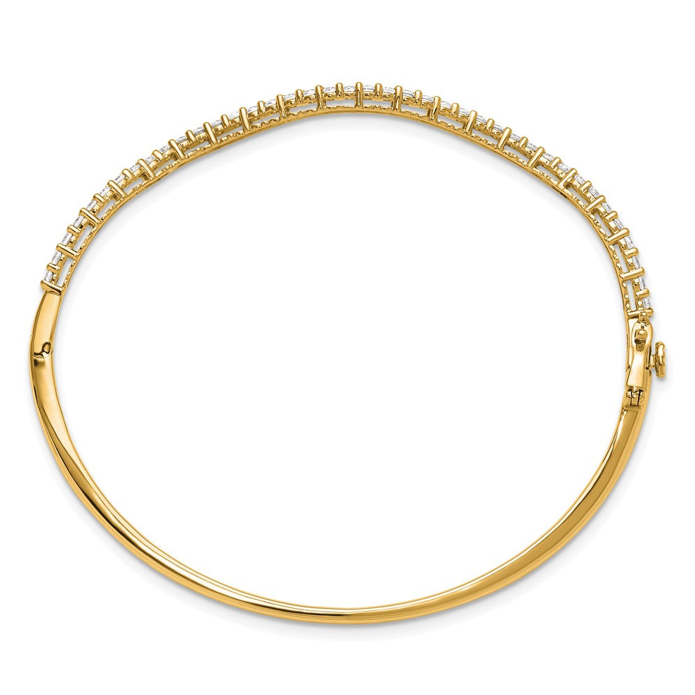 True Origin Lab Grown Diamond VS+ F+ 6.25 in Complete Wavy Bangle