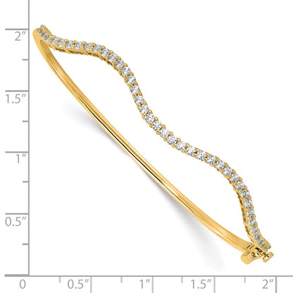 True Origin Lab Grown Diamond VS+ F+ 6.25 in Complete Wavy Bangle