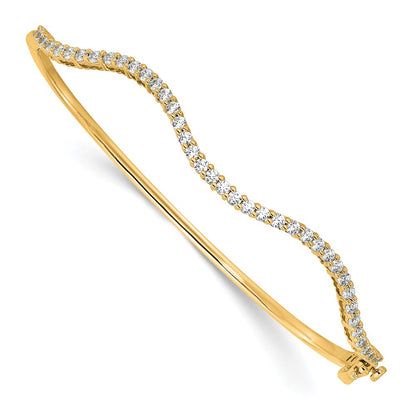 True Origin Lab Grown Diamond VS+ F+ 6.25 in Complete Wavy Bangle
