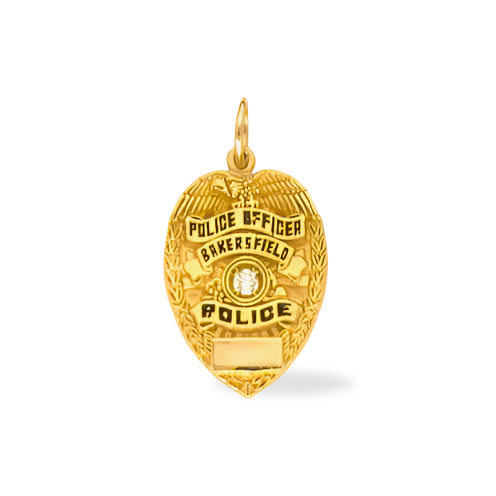 Bakersfield Police Department Medium Badge Pendant - Gold