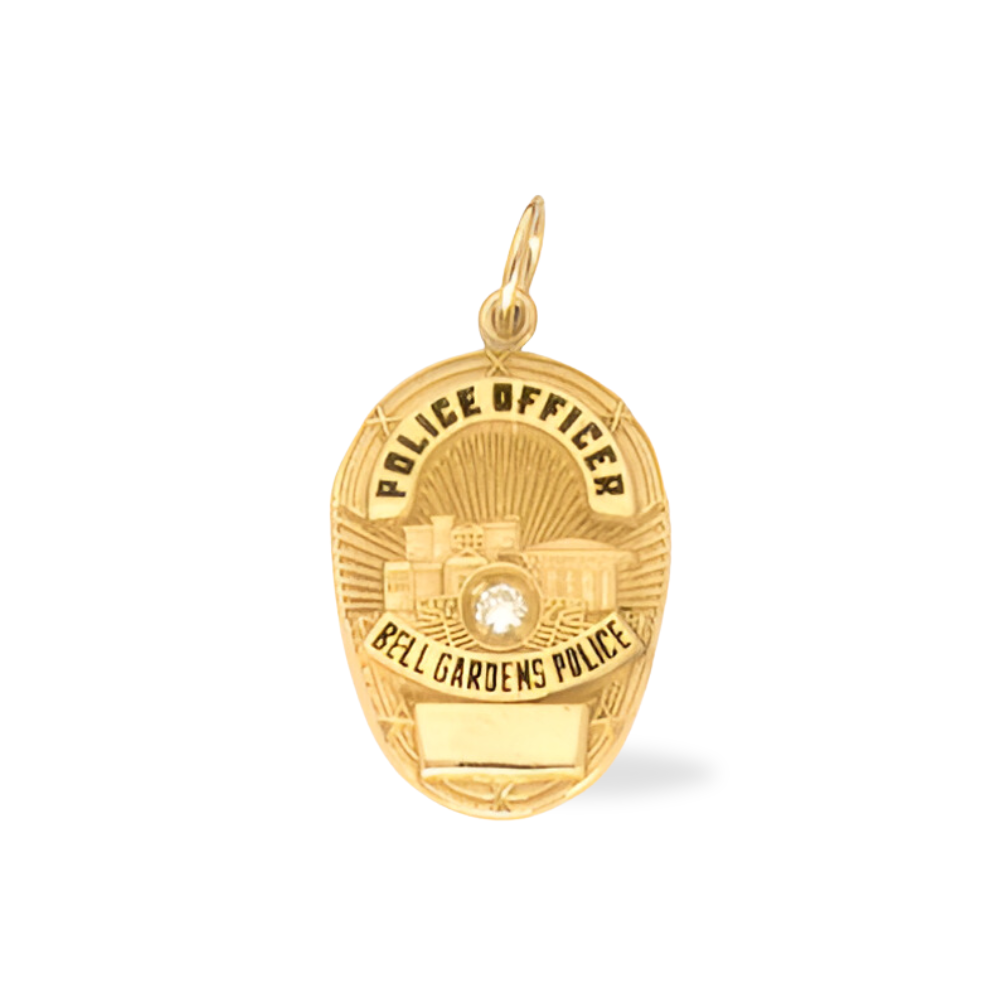 Bell Gardens Police Department Medium Badge Pendant - Gold ...