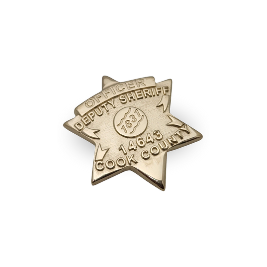 Cook County Sheriff Department Badge Pendant - Gold