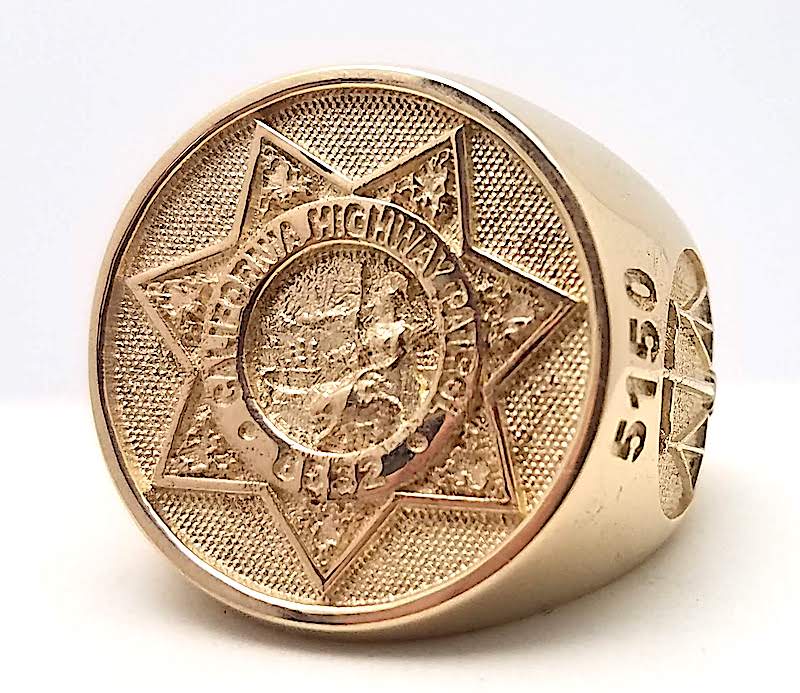 California HPD - Badge Ring - Gold