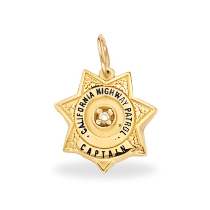 California HPD - Badge Pendant - Gold