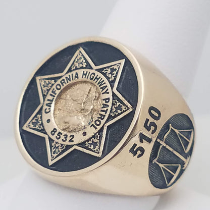 Your Badge Custom Solid Round Ring