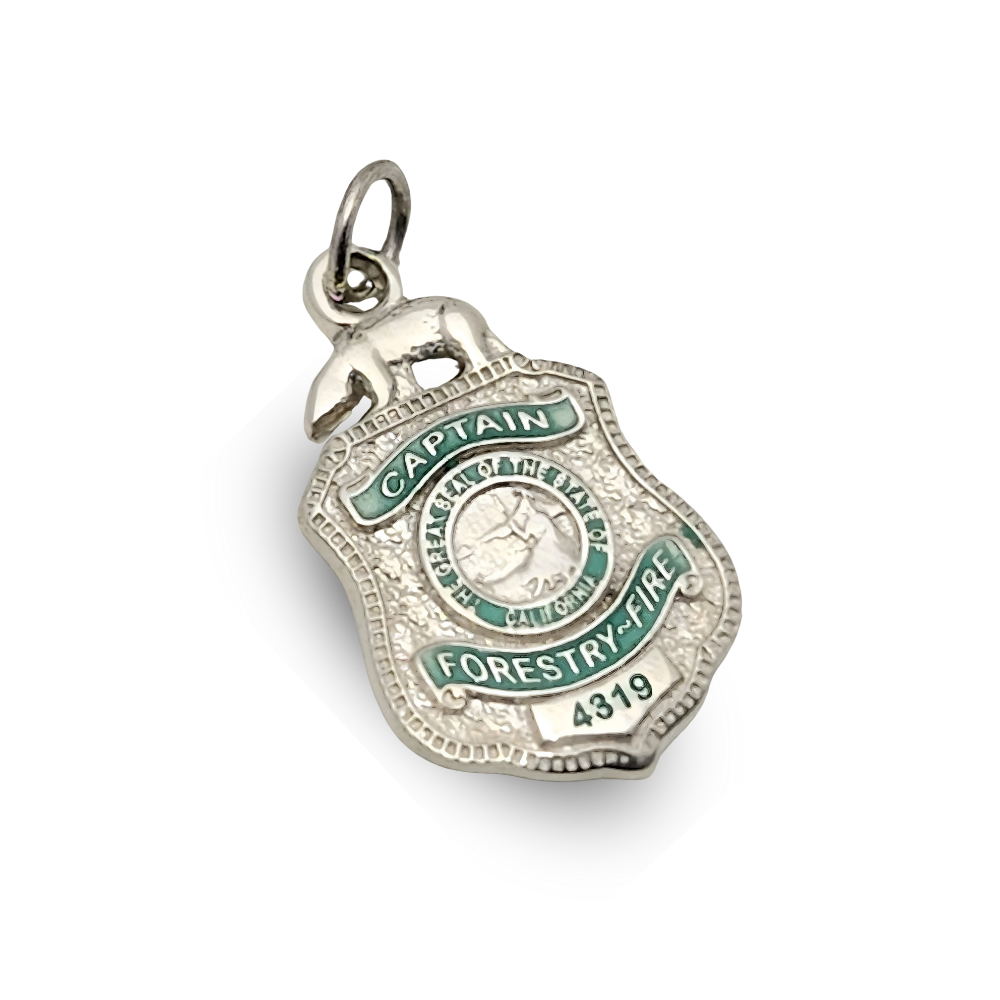 California Forestry Fire Department Badge Pendant