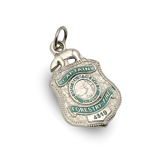 California Forestry Fire Department Badge Pendant