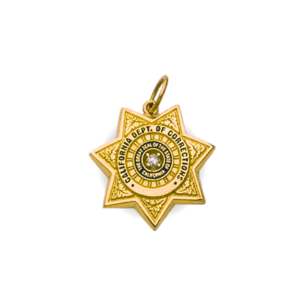 California State Dept. - Badge Pendant - Gold