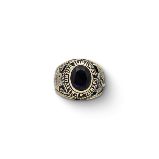 California Highway Patrol CHP Badge Ring With Gemstone