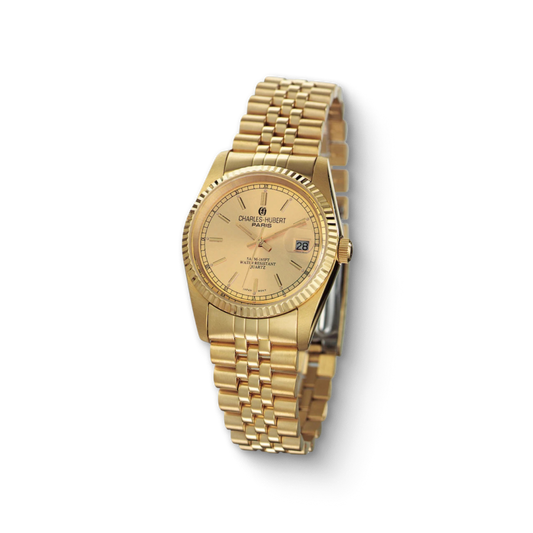 Charles Hubert Gold-Plated Stainless Steel Automatic Watch 3514-GW