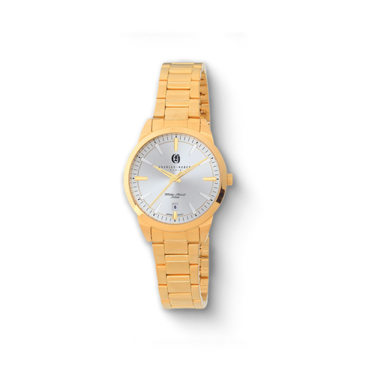 Charles-Hubert Gold-Plated Stainless Steel Quartz Watch 7022-G
