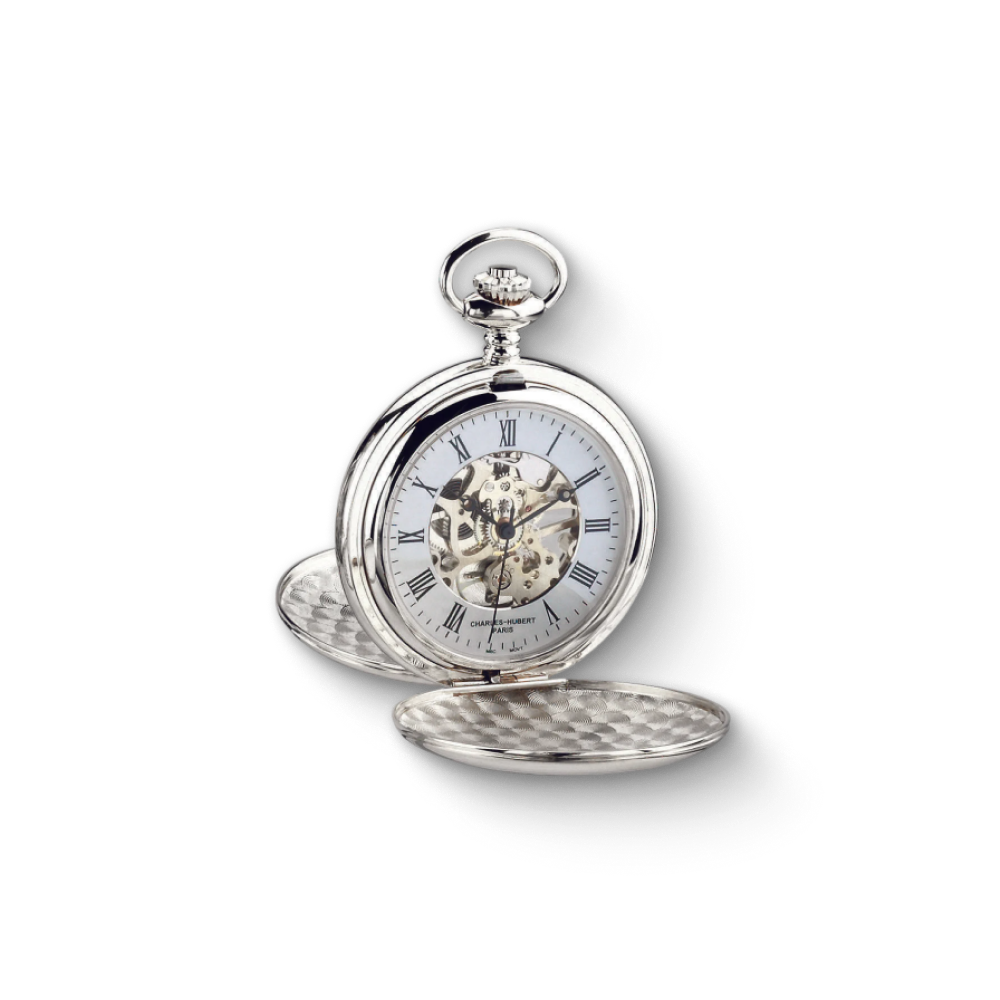 Charles-Hubert Double Full Hunter Mechanical Pocket Watch 3575-W