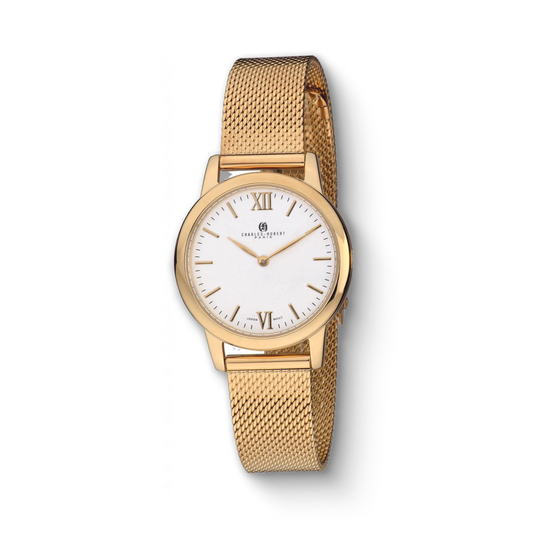 Charles Hubert Gold-Plated Stainless Steel Quartz Watch 6998-G