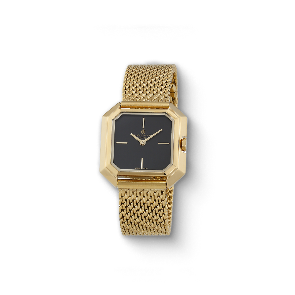 Charles Hubert Gold-Plated Stainless Steel Quartz Watch