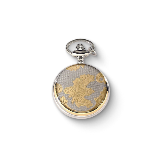 Charles-Hubert Two-Tone Full Hunter Quartz Pendant Watch 6817
