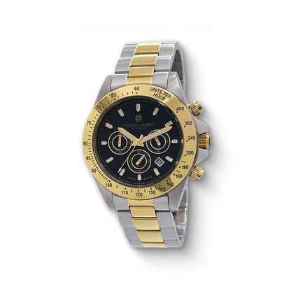 Charles-Hubert Two-Tone Stainless Steel Chronograph Quartz Watch 4032-T