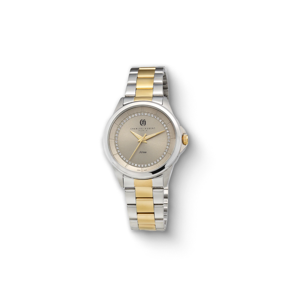 Charles-Hubert Two-Tone Stainless Steel Quartz Watch 6918-G