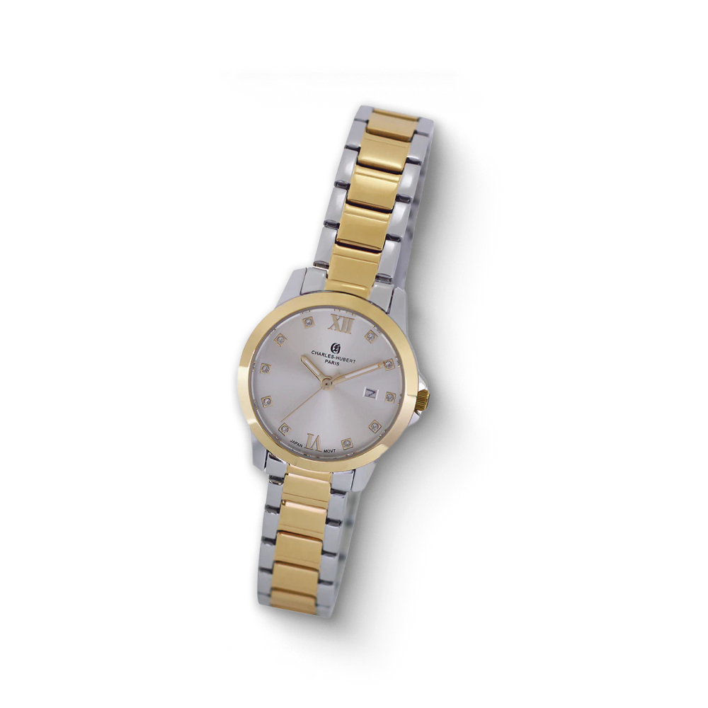 Charles-Hubert Two-Tone Stainless Steel Quartz Watch 6932-S