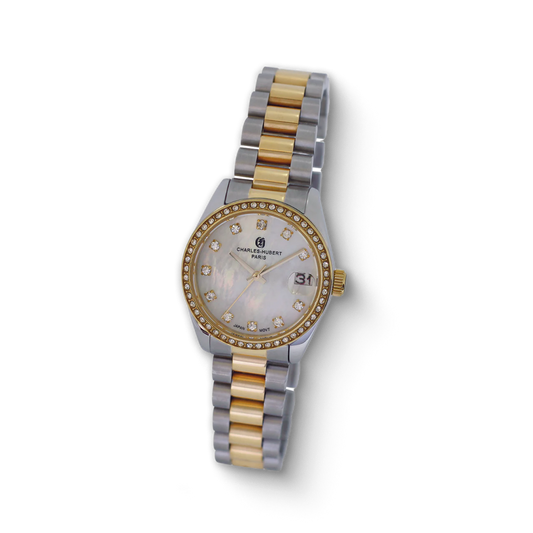 Charles-Hubert Two-Tone Stainless Steel Quartz Watch 6934-T