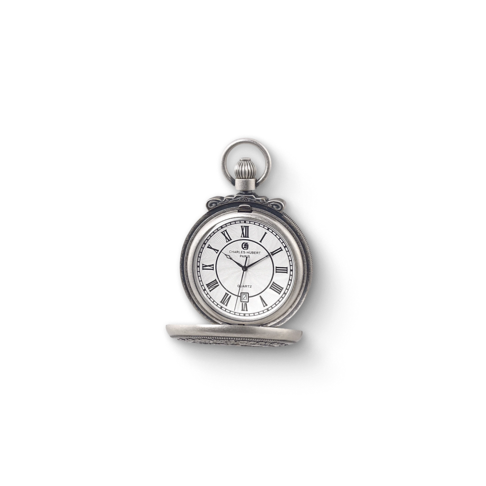 Charles Hubert Full Hunter Quartz Pocket Watch 3863-S
