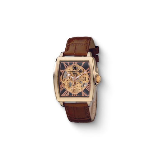 Charles Hubert Gold-Plated Stainless Steel Automatic Watch 3888-A
