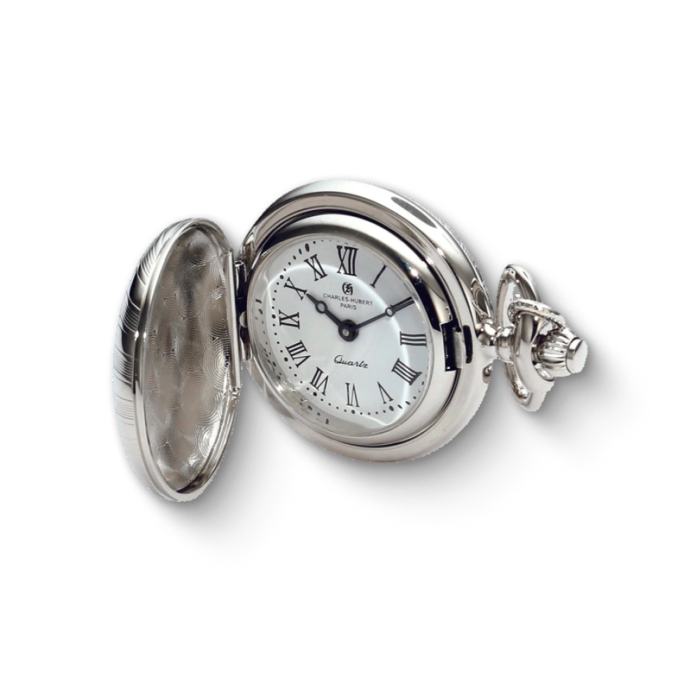 Charles Hubert Full Hunter Quartz Pendant Watch 6816