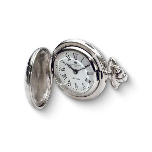 Charles Hubert Full Hunter Quartz Pendant Watch 6816