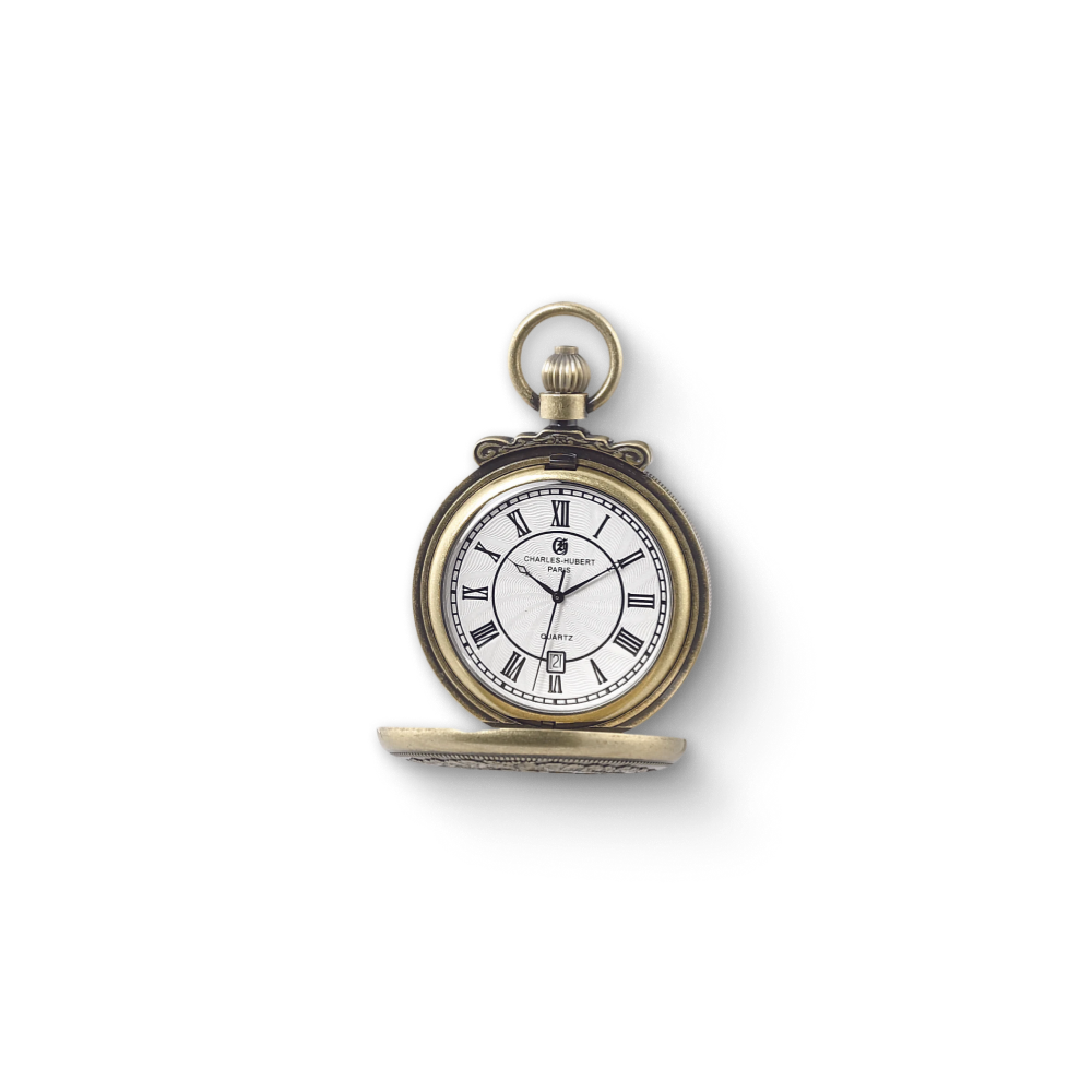 Charles Hubert Full Hunter Quartz Pocket Watch