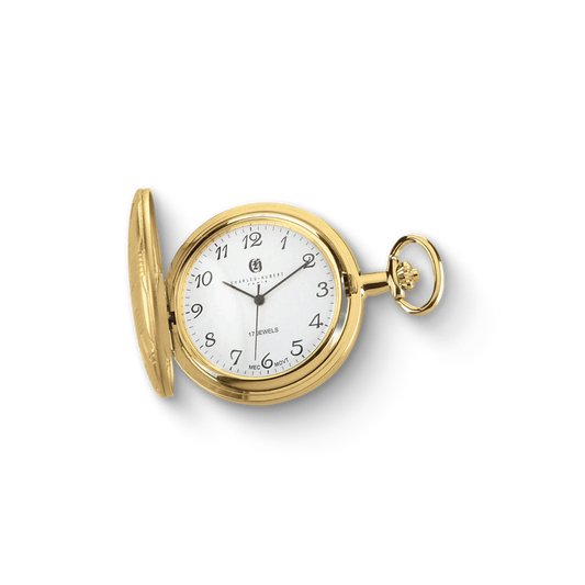Charles Hubert Gold-Plated Full Hunter Mechanical Pocket Watch 3841-G