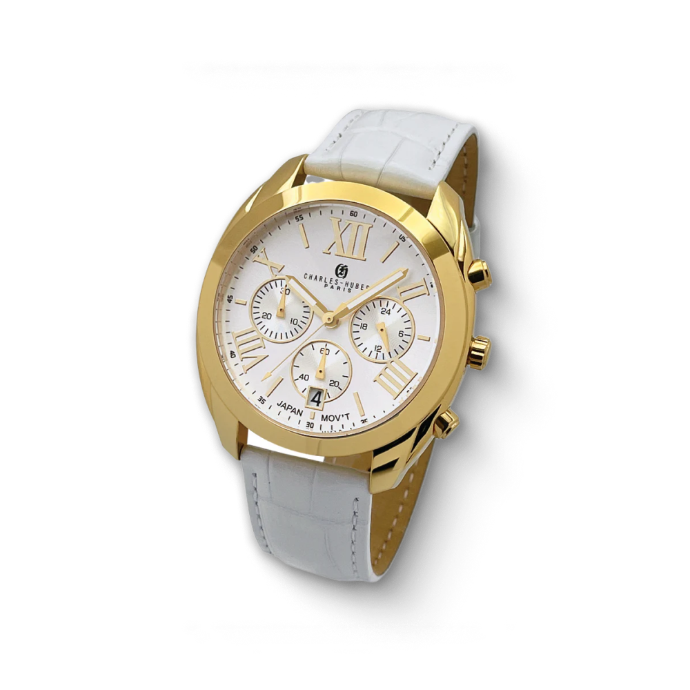 Gold Chronograph Watch 4035-W | Jewelry Factory