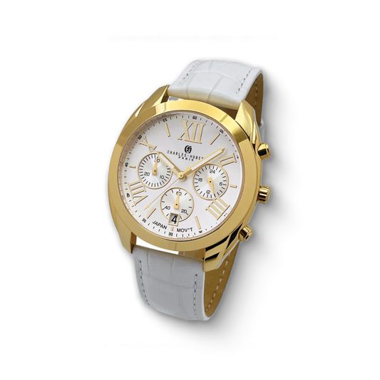 Charles Hubert Gold-Plated Stainless Steel Chronograph Quartz Watch 4035-W