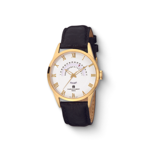 Charles Hubert Gold-Plated Stainless Steel Quartz Watch 3980-G