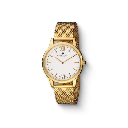 Charles Hubert Gold-Plated Stainless Steel Quartz Watch
