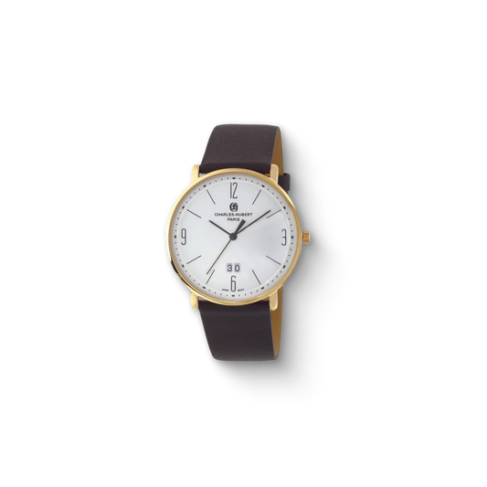 Charles Hubert Gold-Plated Stainless Steel Quartz Watch 4003-GW