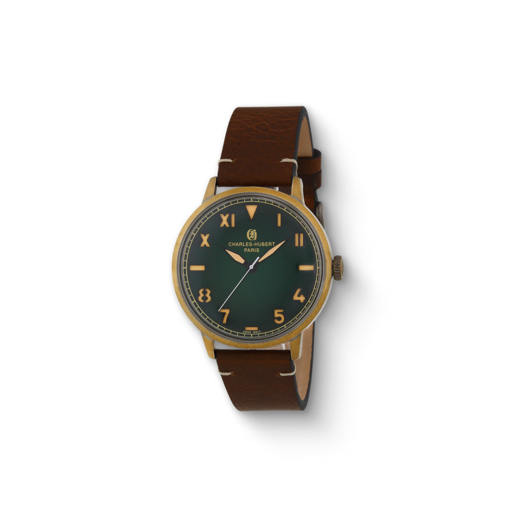 Charles Hubert Gold-Plated Stainless Steel Quartz Watch 4014-B