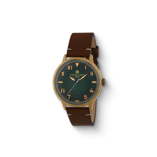 Charles Hubert Gold-Plated Stainless Steel Quartz Watch 4014-B