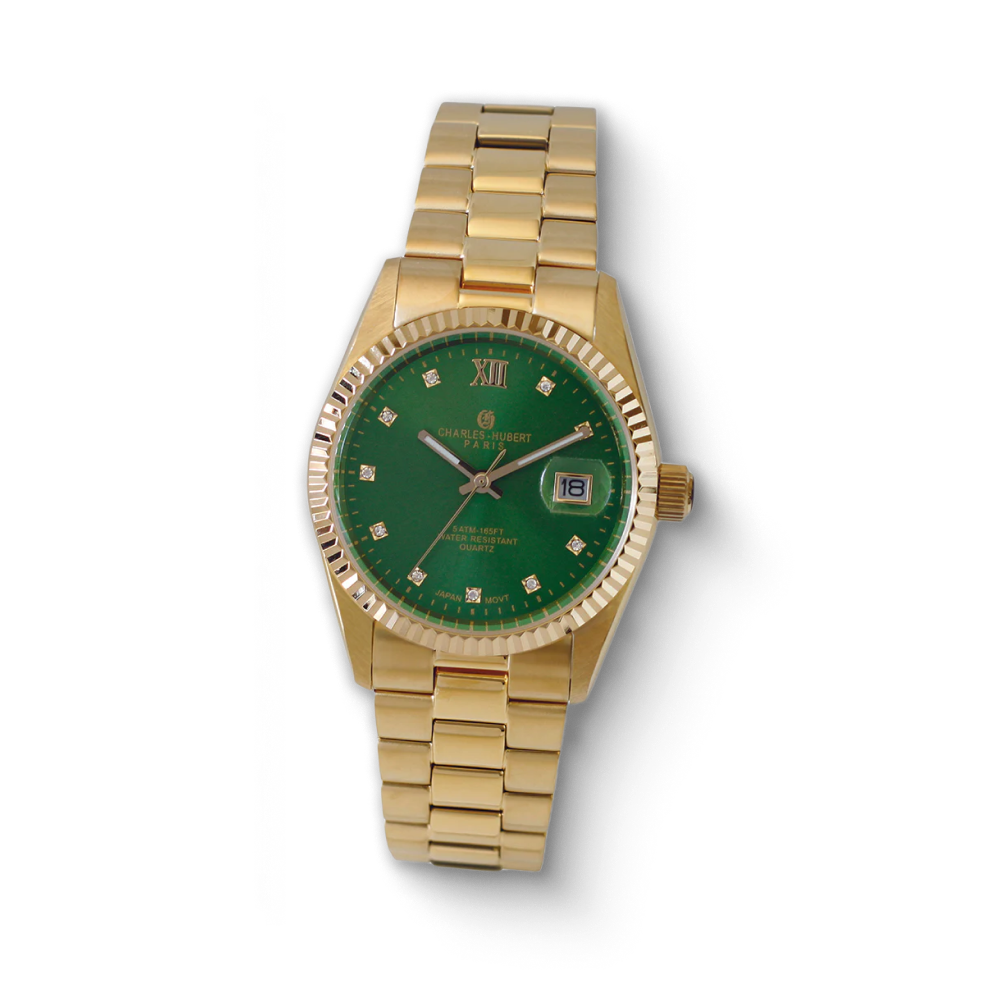 Charles Hubert Gold-Plated Stainless Steel Quartz Watch 4036-G