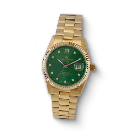 Charles Hubert Gold-Plated Stainless Steel Quartz Watch 4036-G