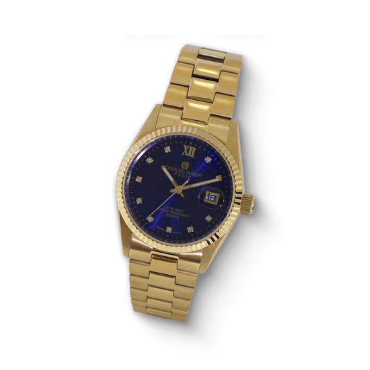 Charles Hubert Gold-Plated Stainless Steel Quartz Watch 4039-G