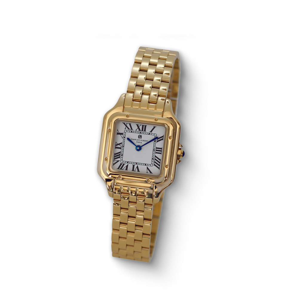 Charles Hubert Gold-Plated Stainless Steel Quartz Watch 6931-G