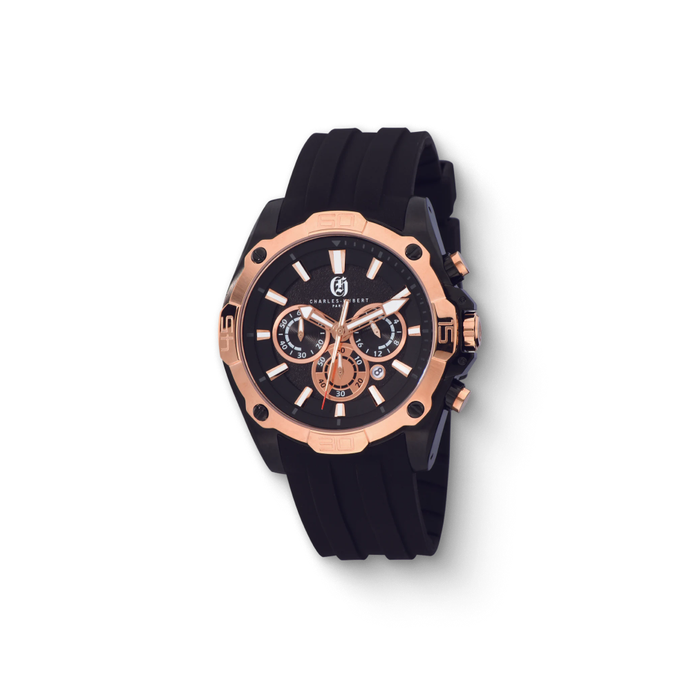 Charles Hubert Stainless Steel Chronograph Quartz Watch