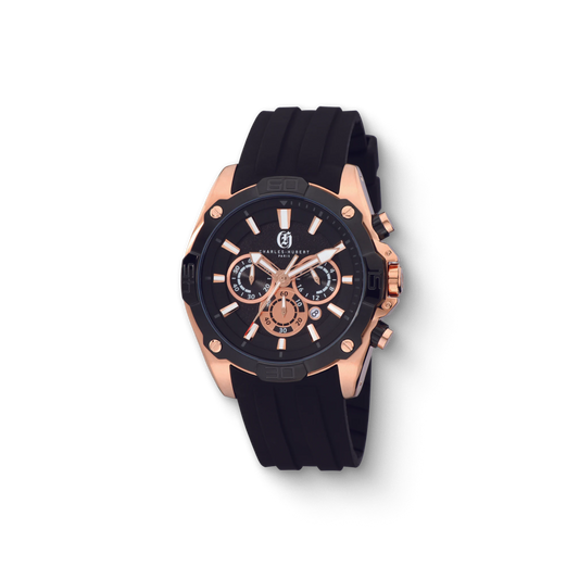 Charles Hubert Stainless Steel Chronograph Quartz Watch 3985-RG
