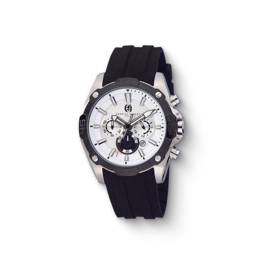 Charles Hubert Stainless Steel Chronograph Quartz Watch 3985-W