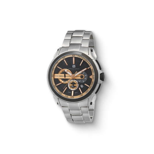 Charles Hubert Stainless Steel Chronograph Quartz Watch 4009-W