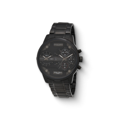 Charles Hubert Stainless Steel Dual Time Chronograph Quartz Watch