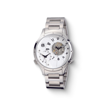 Charles Hubert Stainless Steel Dual Time Mechanical and Quartz Watch